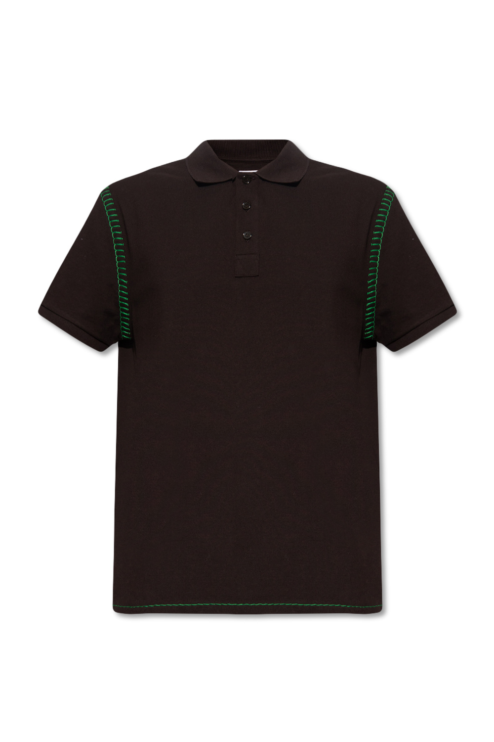 Black Cotton polo shirt Bottega Veneta - GG Supreme embroidered